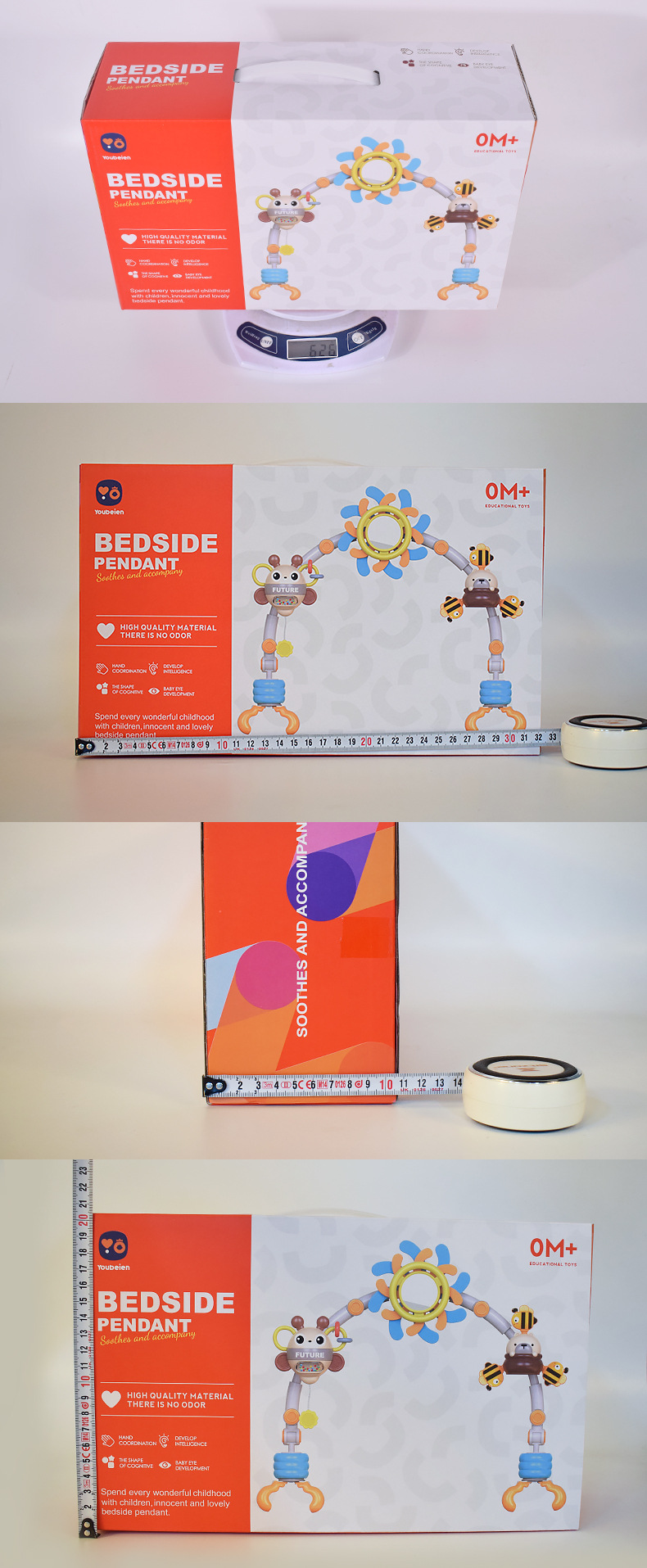 Cross-border baby stroller hanging items, bed bells, multi-functional rotating bell soothing toys, baby bed hanging toys pic 1