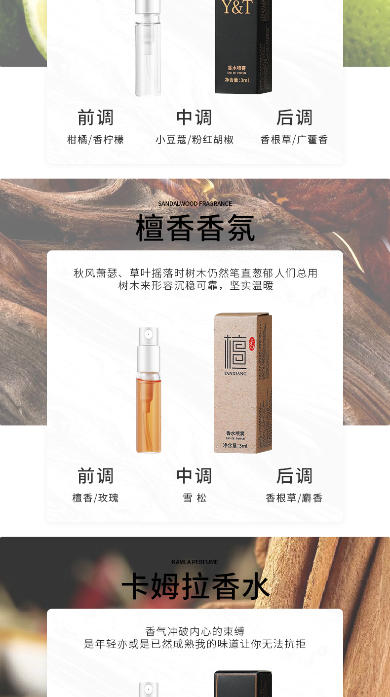 香水持久女用卡片小香水批发样邂逅真我蓝风铃蔚蓝香水厂详情28