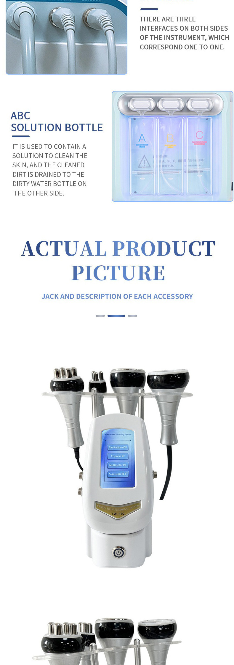 Direct sales from the manufacturer of the new cross-border four-in-one beauty device, 40k skin rejuvenation device, and the slimming device specially designed for beauty salons pic 6