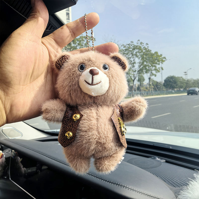 Cute plush toy pendants, horse clips, bear doll bags, hanging decorations, keychains, little bear event gifts, claw machine dolls pic 7