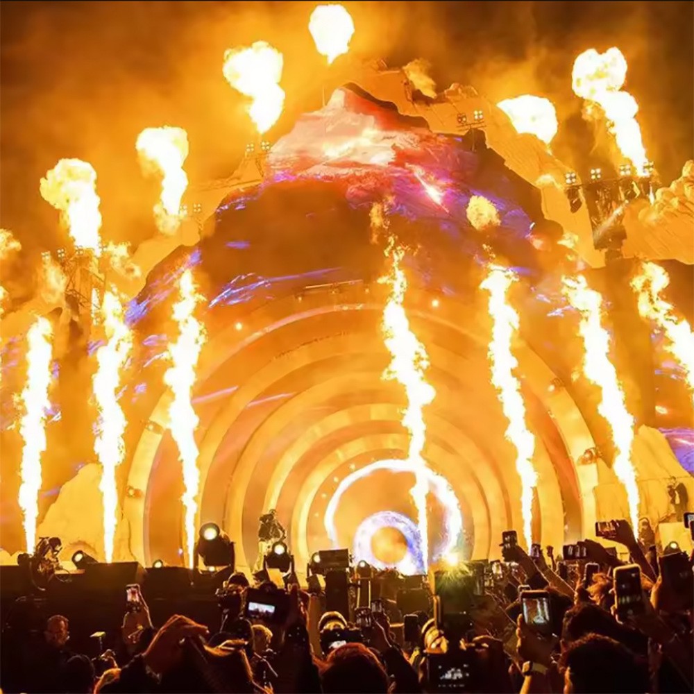 The DMX512 remote-controlled fire column machine at the four corners and six corners of the stage, as well as the flame machine special effects equipment for the atmosphere of bars and nightclubs pic 7