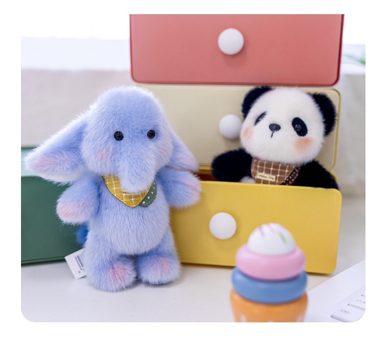 Cute little lamb cream puffs, plush animal pendants, rabbit dolls, keychains, cartoon doll bags, decorative gifts pic 14