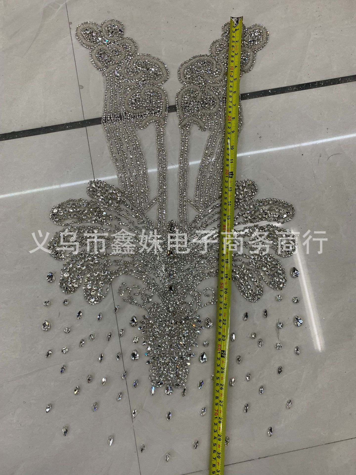 Ultra-heavy industry luxury hand-beaded luxury wedding dress and evening gown glass rhinestone cut pieces clothing accessories pic 10