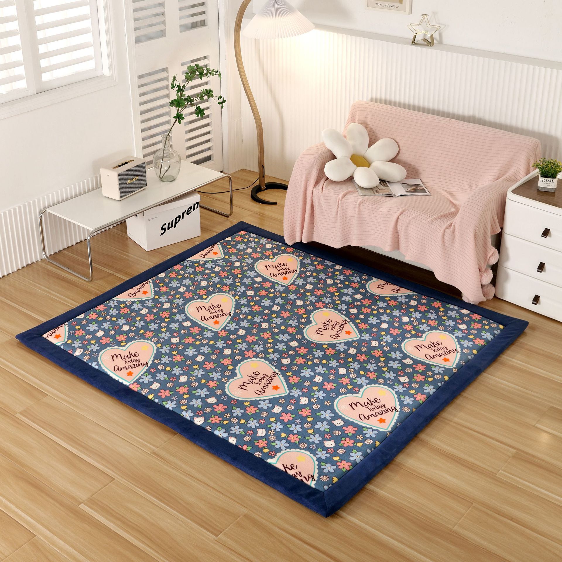 الصوف 2 سم الخالصة الأعضاء الورقه المرجان الاتصال TaTaMi واستعملتها السجاد قبل النوم pic 5