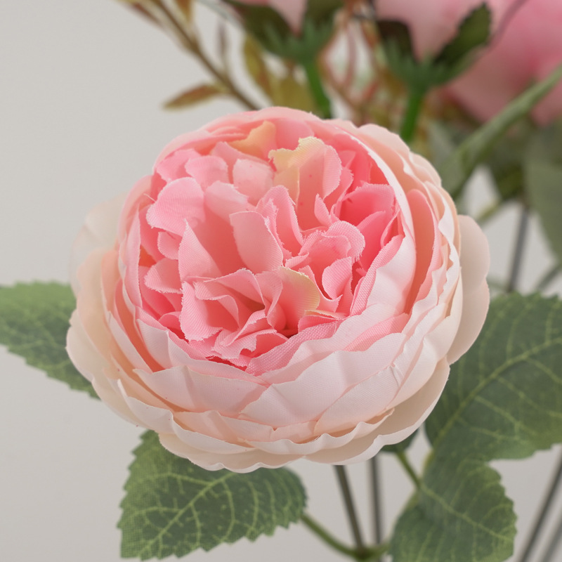 仿真花假花束 7叉欧式洋牡丹 家居婚庆装饰花瓶插花绢花玫瑰芍药详情8