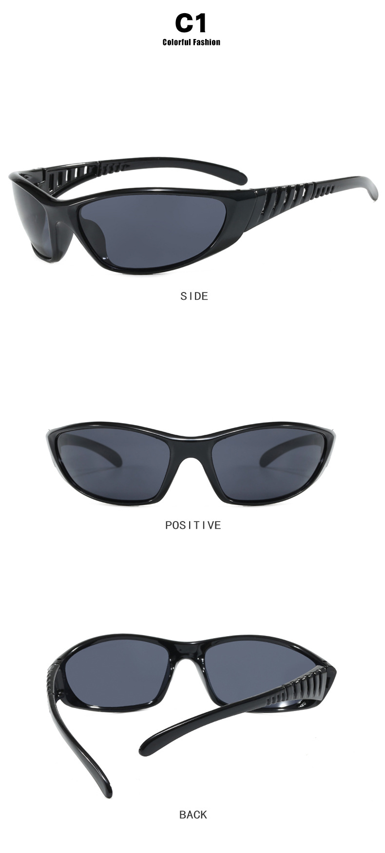 European and American futuristic tech sunglasses, Y2K millennium sunglasses, retro and high-end sunglasses for girls, street style for women pic 9