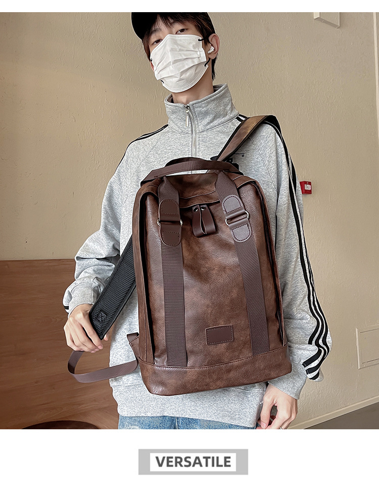 商务电脑包男女同款双肩背包通勤纤薄都市质感休闲男包批发厂家详情9