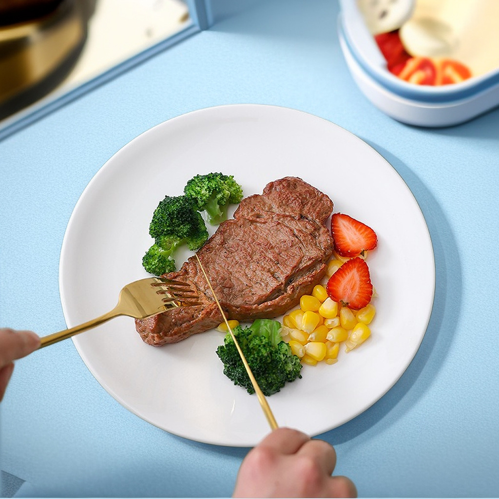 浅盘子圆形西餐牛排盘酒店商用餐厅饭店陶瓷圆盘骨碟餐具加工logo详情11