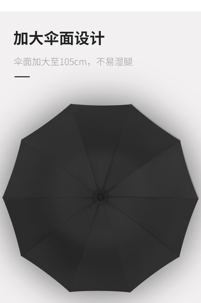 创意全自动三折反向雨伞反光条LED伞加印logo广告伞印字一件代发详情23