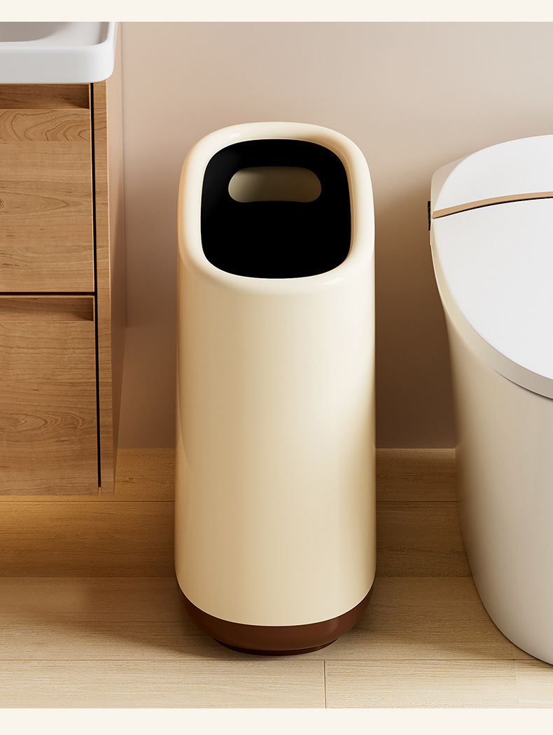 垃圾桶家用卫生间厕所客厅简约新款夹缝厨房卧室双桶ins风纸篓详情14