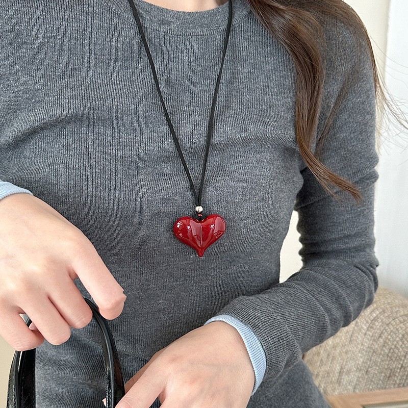 Maillard retro necklace for women, a new and niche Korean-style sweater chain, a fashionable autumn and winter versatile and high-end necklace for wholesale pic 28