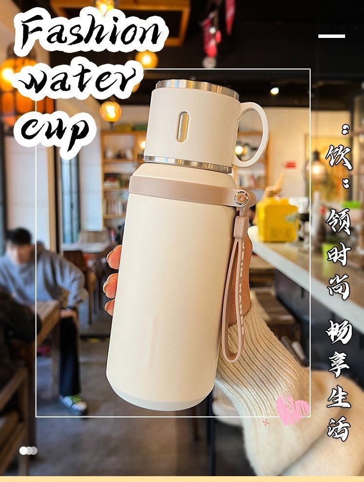 家用保温杯大容量保温水杯女高颜值咖啡杯316不锈钢水杯便携杯子详情1