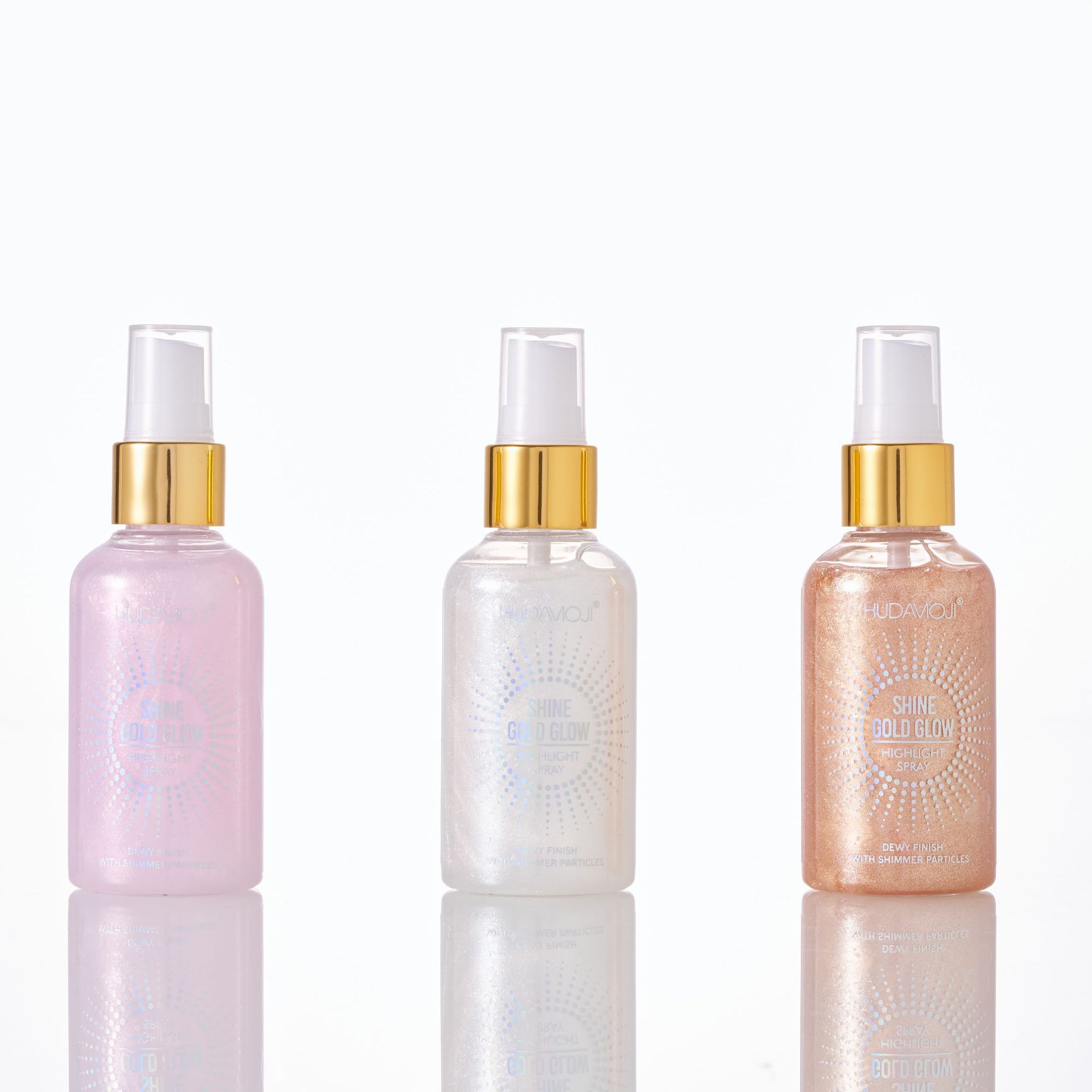 HUDAMOJI Highlight Spray Facial and body brightening Pearlescent Fine Shimmering sand-like Highlight Liquid Cross-border makeup from Europe and America pic 8