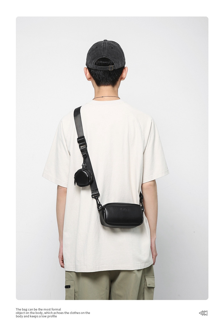 2026新款PU男士斜挎包韩版休闲小方包ins单肩包潮男情侣背包代发详情9