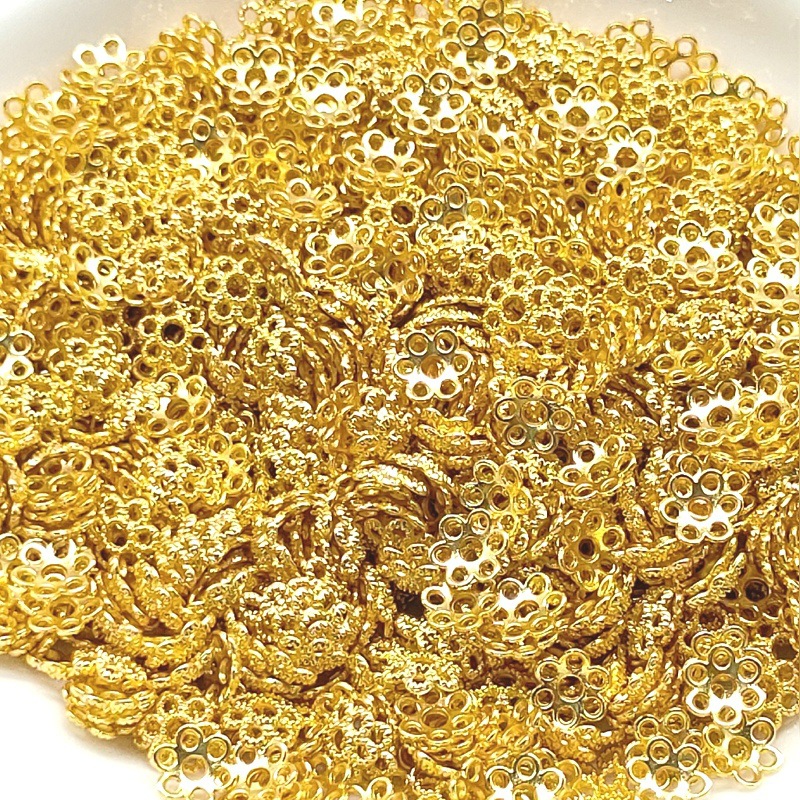 Gold-plated flower tray, spacer, bead tray, diy handcrafted material woven beaded bracelet, necklace accessory wholesale pic 7