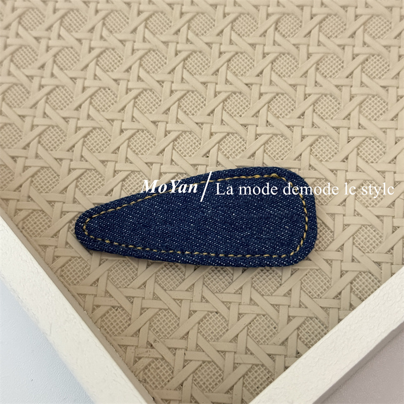 复古简约牛仔蓝高级感新款发夹碎发发卡刘海BB夹气质百搭侧边夹子详情13