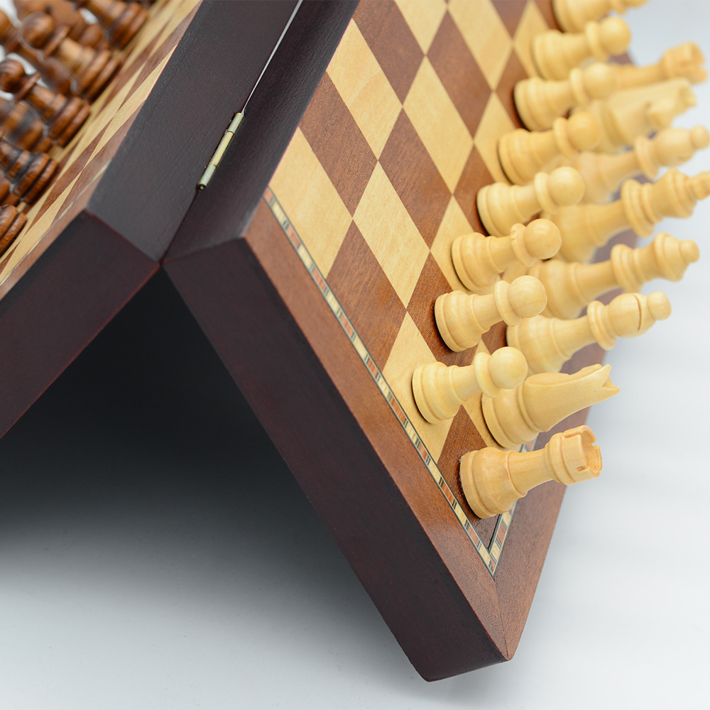 跨境国际象棋29CM松木质强磁可折叠含双后专业级棋牌桌游玩具厂家详情4
