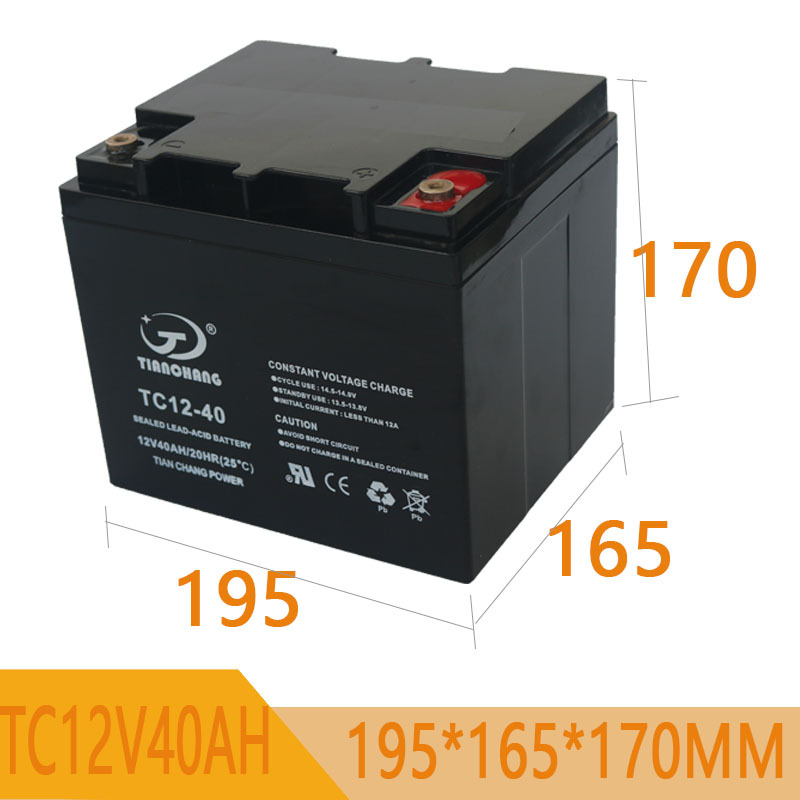 Customized production of Tianchang 12V40AH gel battery solar ups DC screen eps battery 12V38AH pic 2