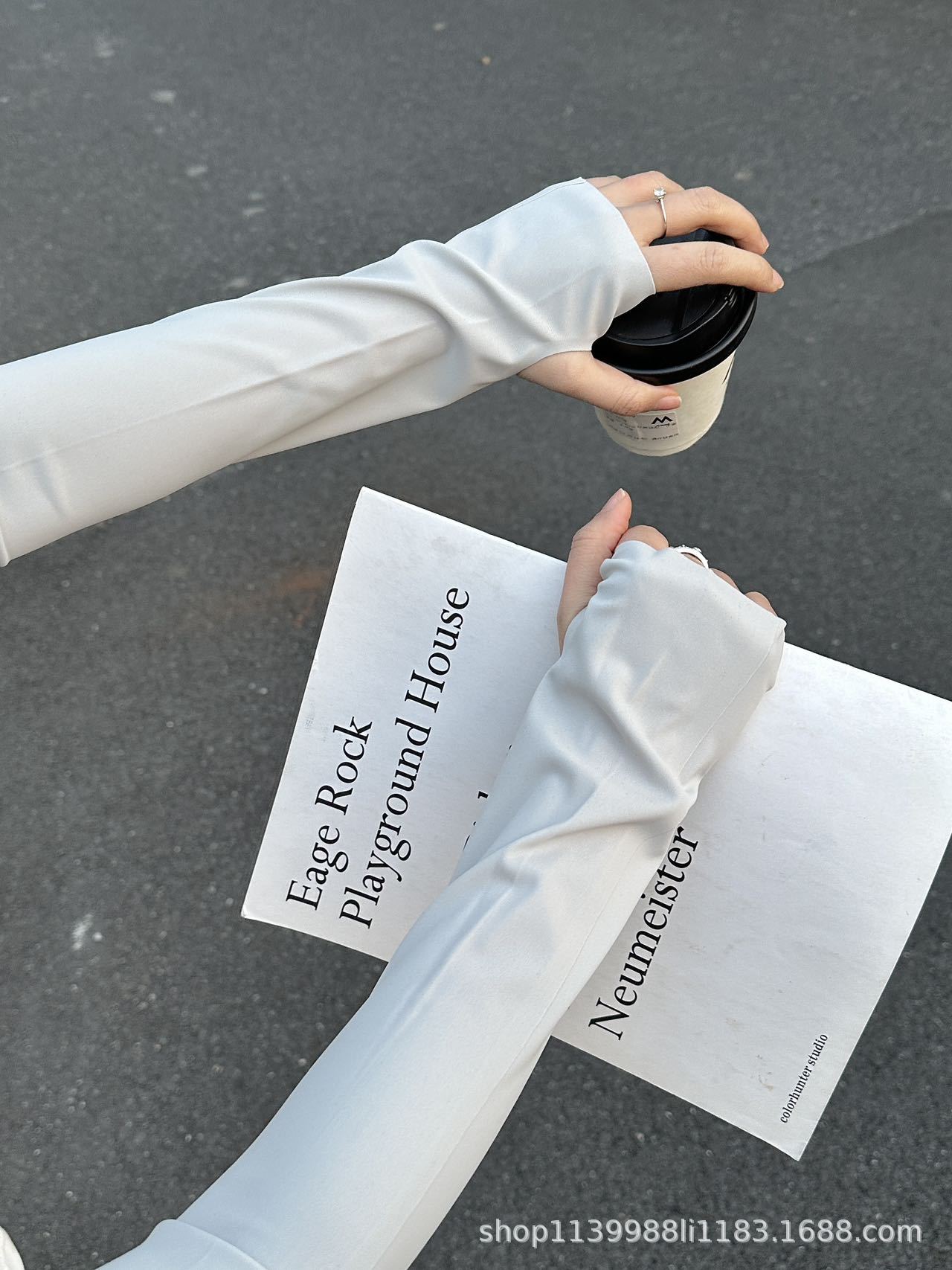 夏季户外防晒BANAPRO无痕防晒袖防紫外线骑行旅行冰丝袖套批发详情13