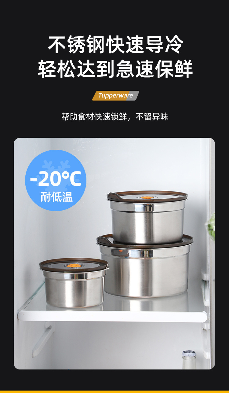 304 stainless steel fresh-keeping box, draining vegetable and fruit basket, outdoor sealed refrigerator with lid, food-grade freezer box pic 11