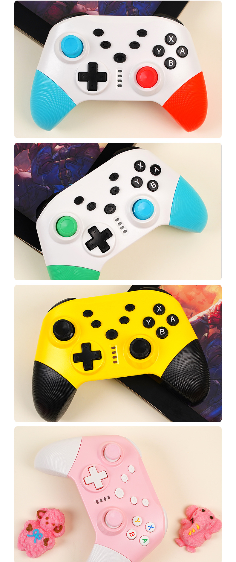 The NS20 private model switchpro controller with vibration can wake up the switch console and supports PC controllers pic 16