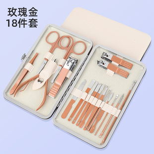 7-piece nail clipper set in leather box, beauty and nail care tools, printable gift nail clipper set pic 9