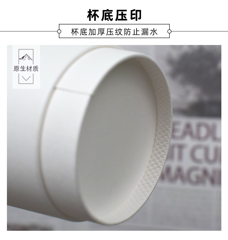 咖啡纸杯白色中空热饮杯定制logo隔热奶茶打包杯防烫一次性杯详情7