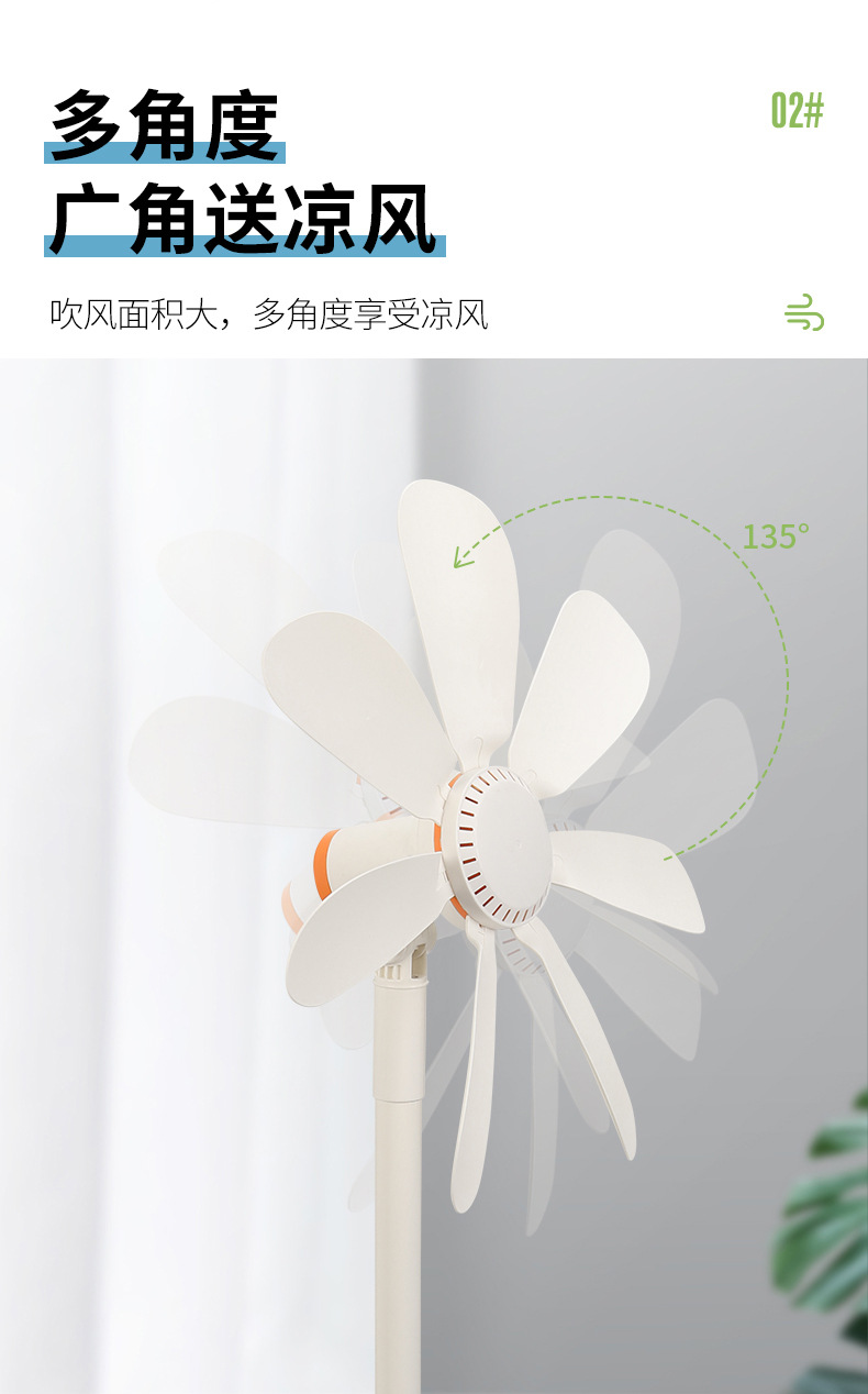 夏天落地扇家用小型立式风扇学生宿舍台式电扇宿舍大风力电风扇详情3