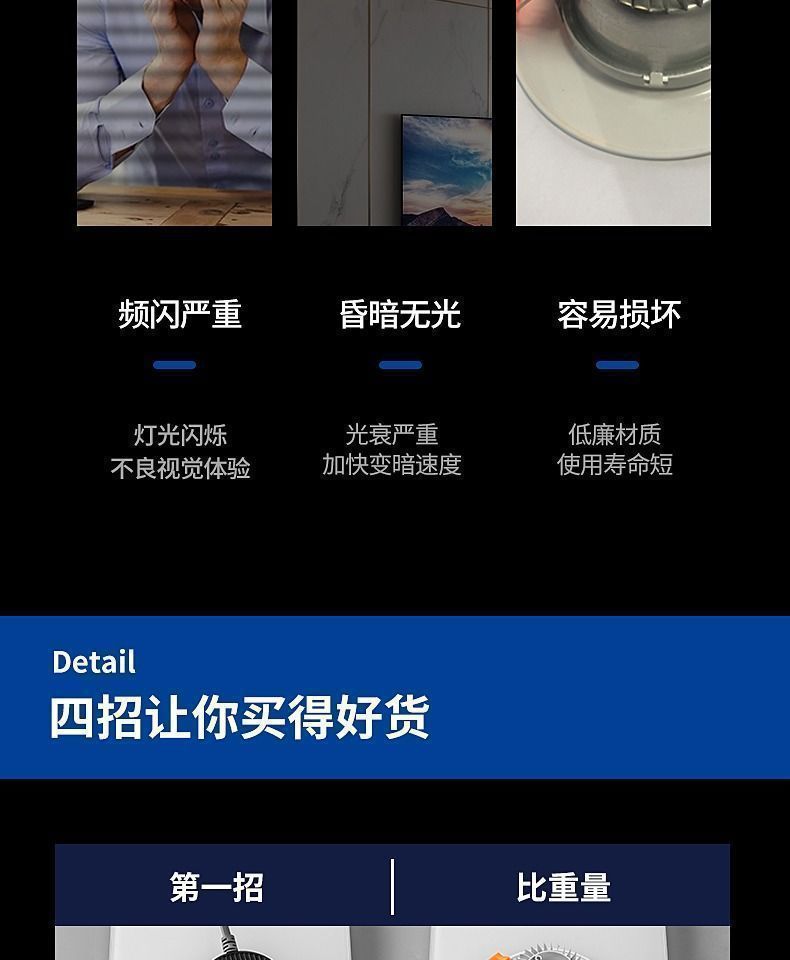 筒灯嵌入式家用led射灯暗装客厅吊顶孔洞灯简灯牛眼天花灯防眩灯详情9