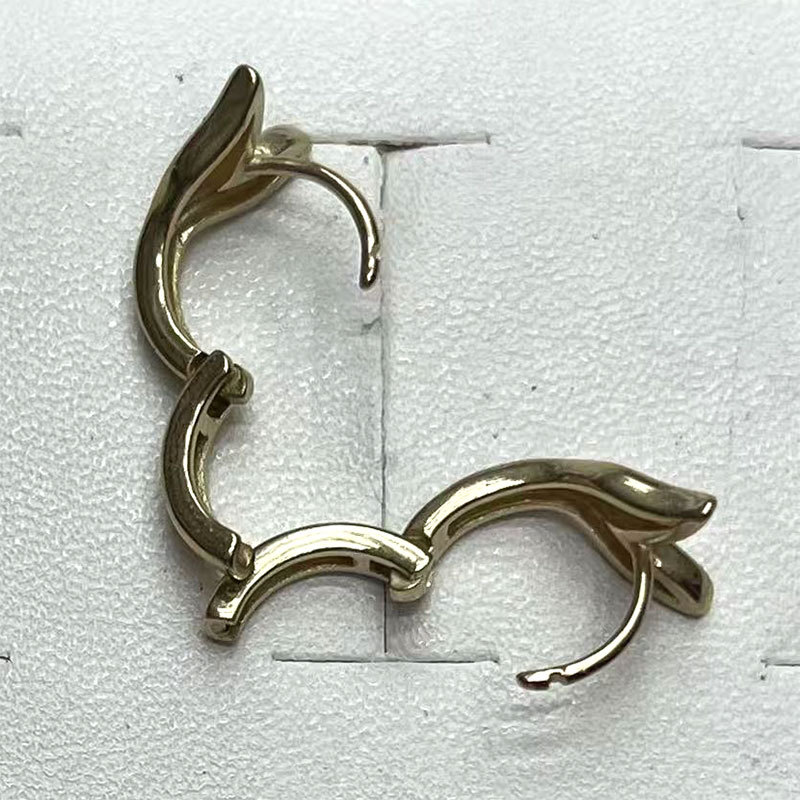 Cross-border bestsellers, Instagram-style earrings, versatile, simple and fashionable, golden earrings, round gold-plated earrings pic 2