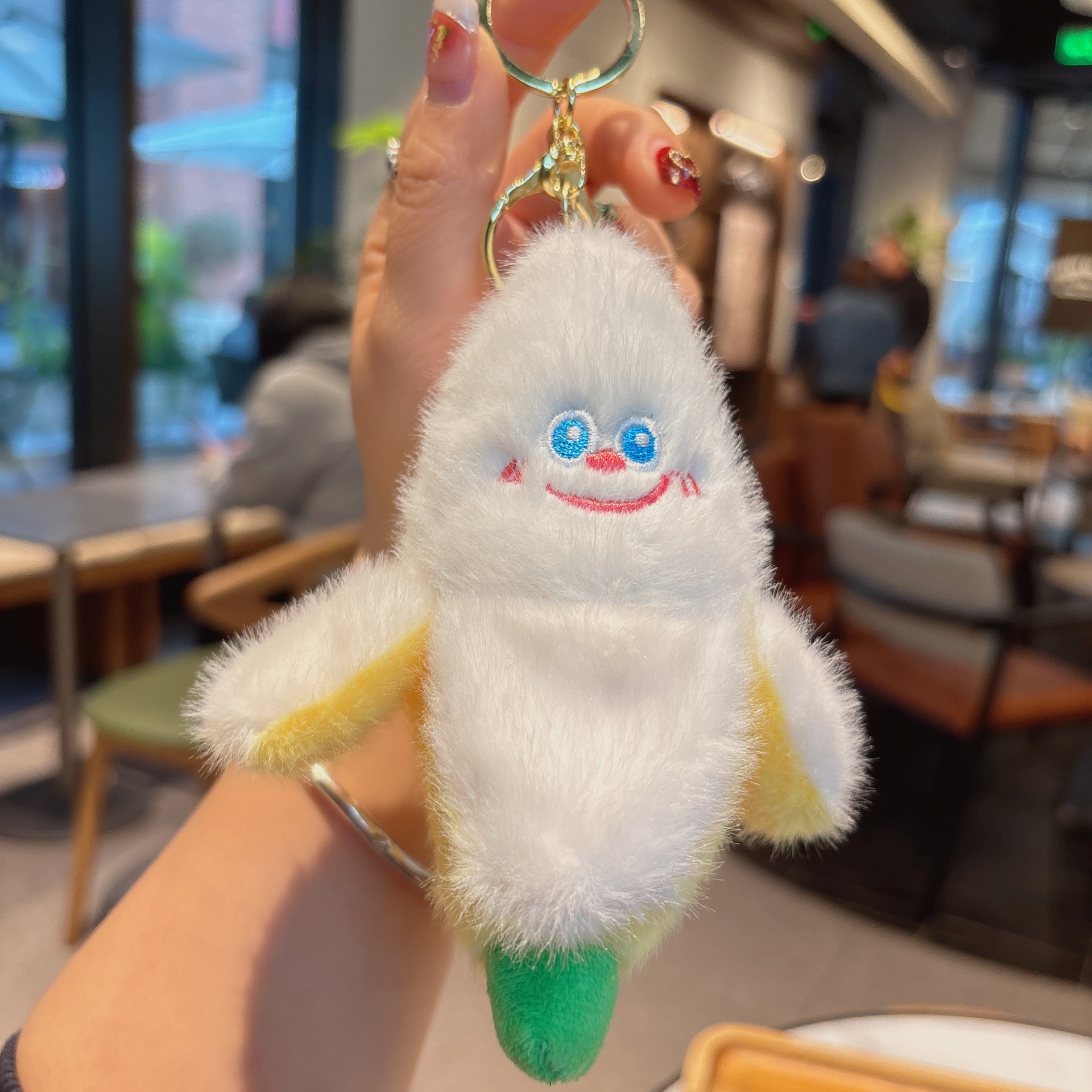 创意水果美食毛绒钥匙扣肉夹馍卡通儿童书包钥匙链可爱少女包挂饰详情16