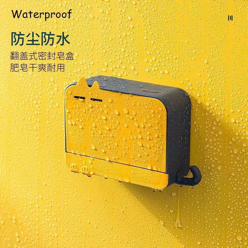 Bathroom soap box, soap rack, creative suction cup without drilling, soap box, bathroom draining wall-mounted soap rack pic 5