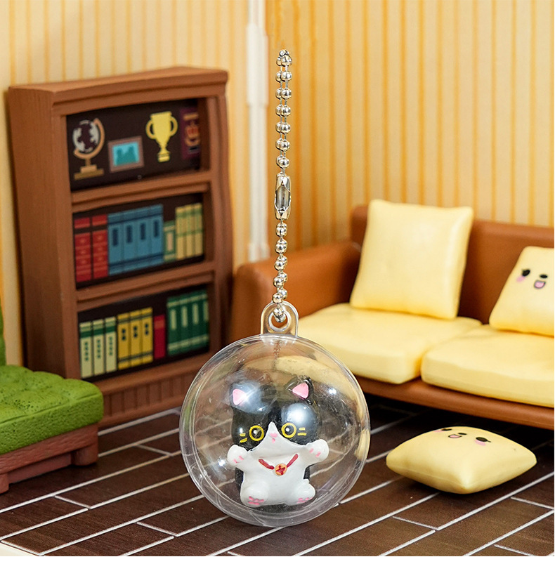 原创糯叽叽元气猫猫摆件可爱精致树脂公仔居家桌面摆饰车内装饰品详情13