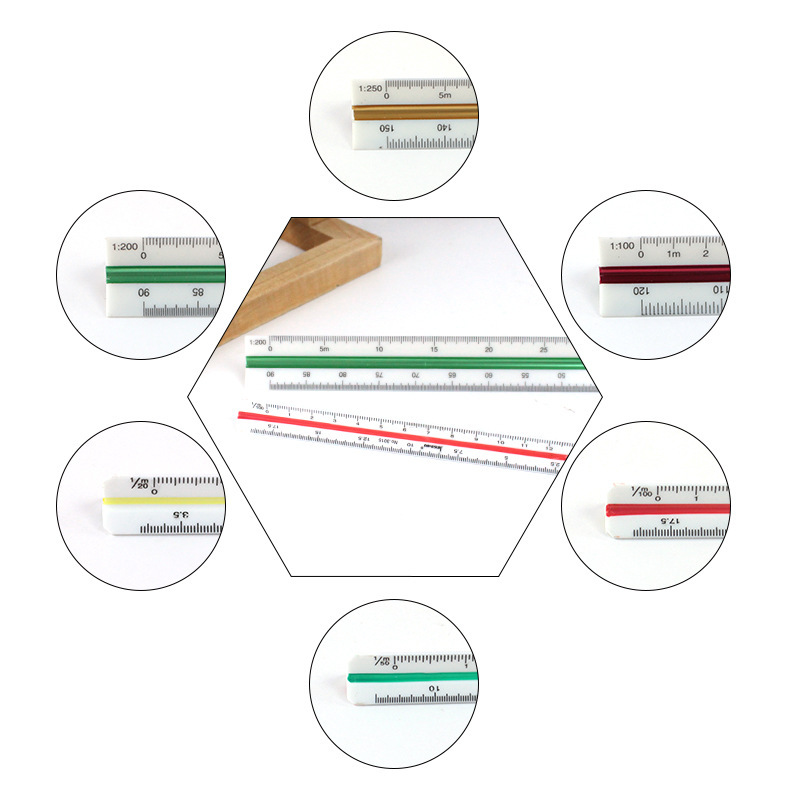 Cross-border wholesale of multi-functional office stationery ruler sets, 15cm, 20cm, 30cm straight rulers available for foreign trade customization pic 4