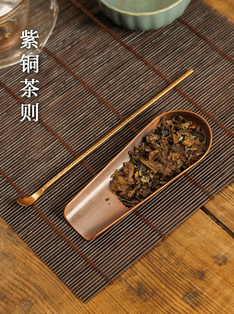 纯铜茶铲茶铲套装家用紫砂壶配套工具茶艺用品详情3