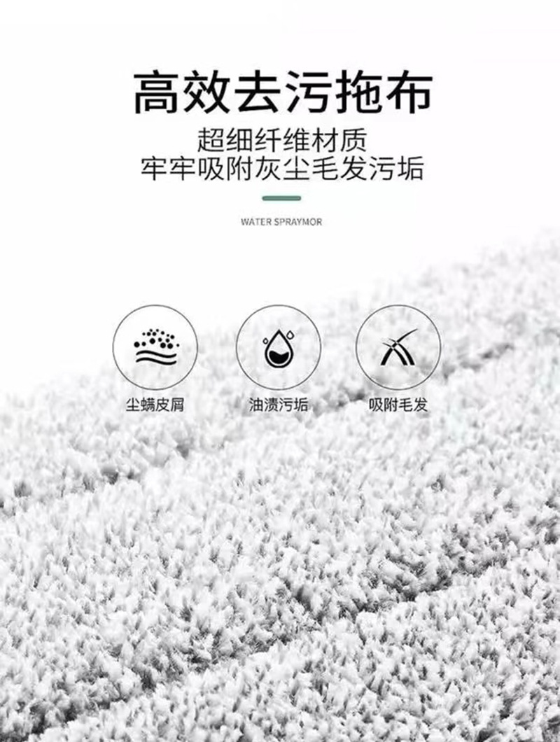 平板拖把家用懒人免手洗批发干湿两用可旋转大号自动拧水地板拖布详情6