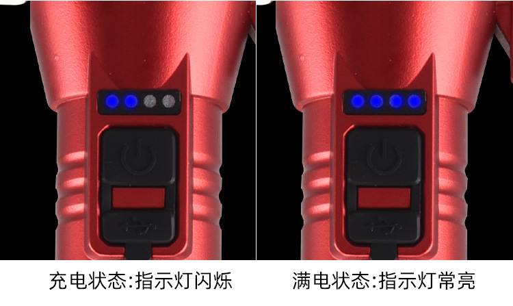 Cross-border new outdoor multi-functional cob camping lamp, auto repair work light, strong light safety hammer, magnetic flashlight pic 16