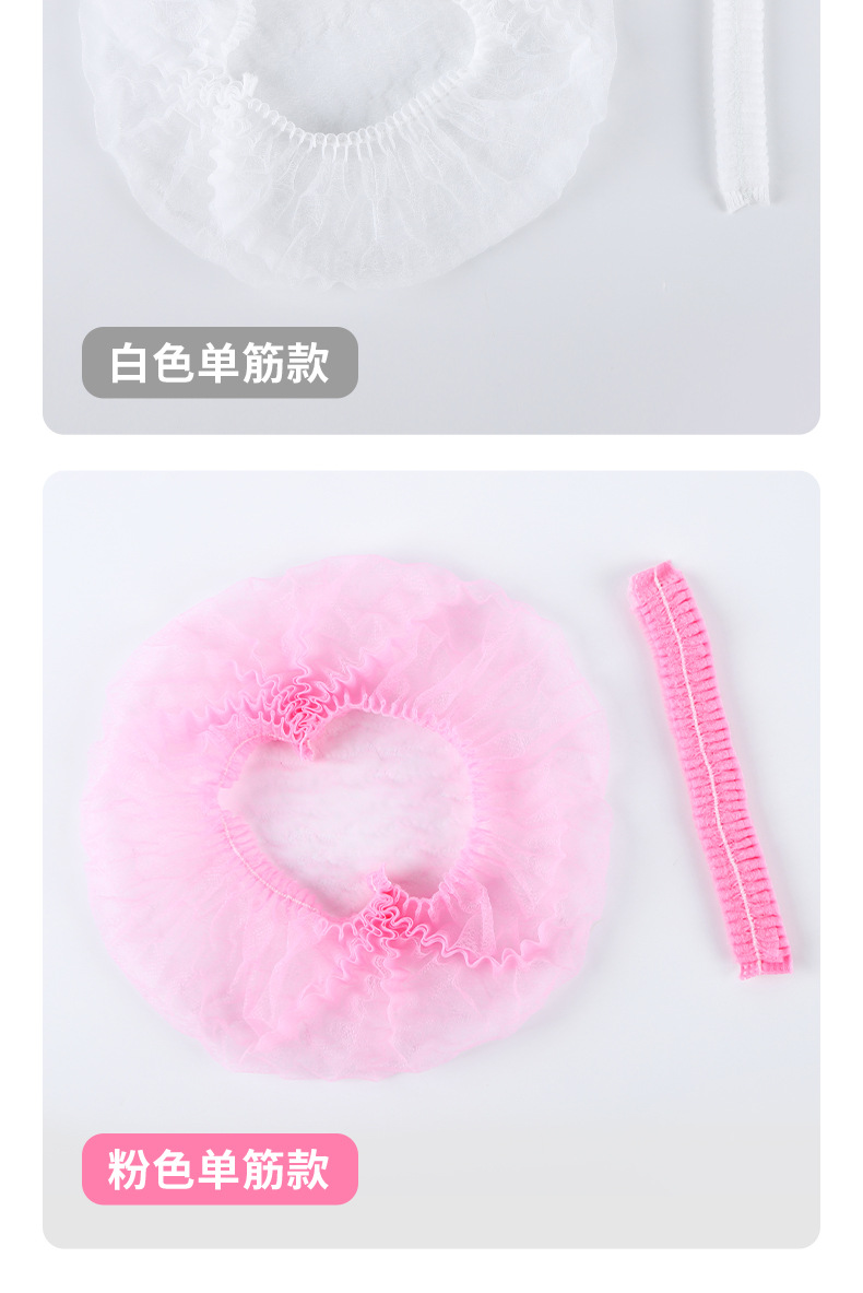 一次性帽子头套无纺布厨师帽防尘头罩餐饮食品帽厨房防油烟发网帽详情16