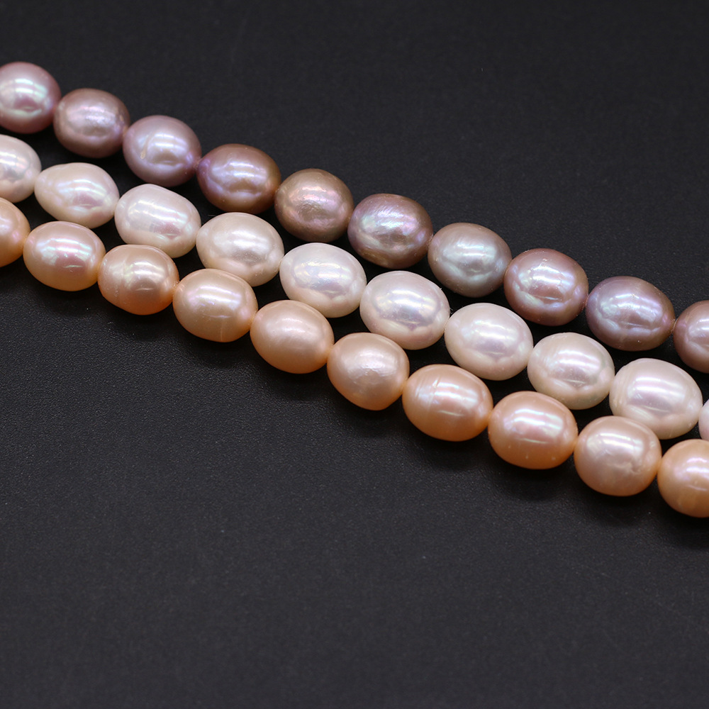 Natural freshwater pearl rice-shaped pearl DIY jewelry accessories, handcrafted jewelry necklaces production and wholesale pic 3