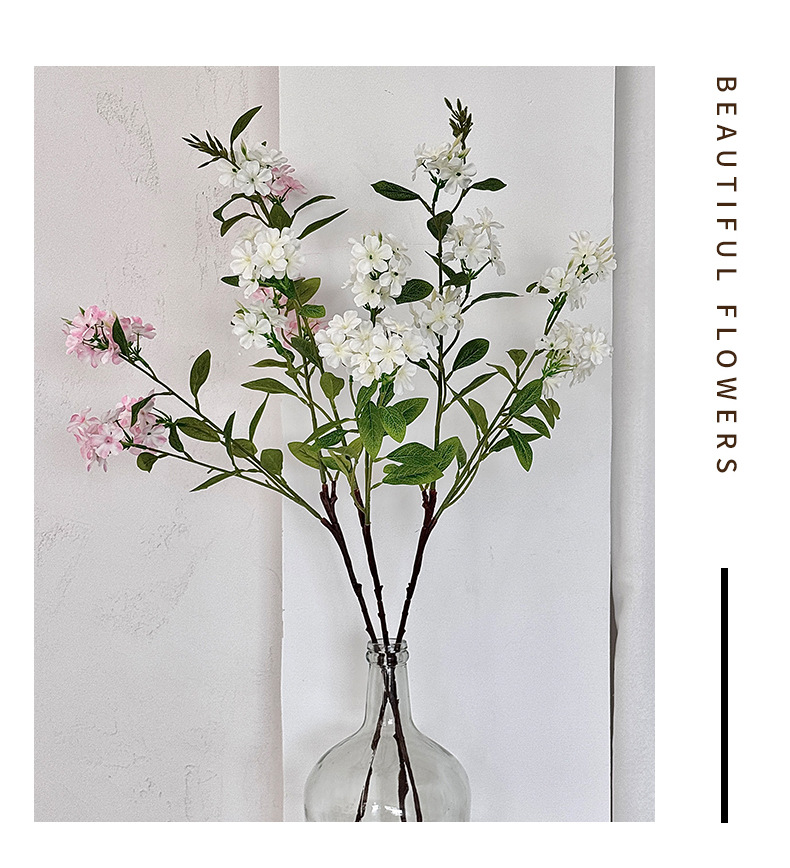 长枝雪兰花仿真花绣球假花束简约家居客厅装饰样板房摆件拍照道具详情12