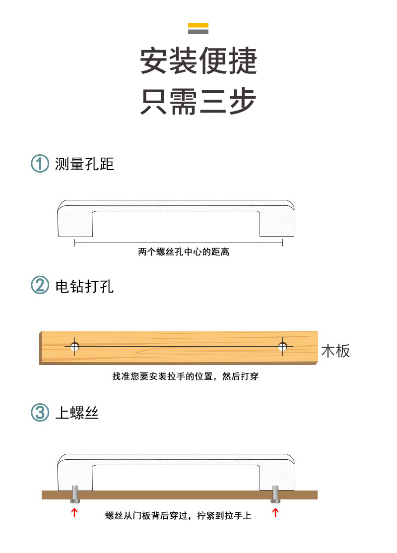 金属把手加厚不锈钢厨房用品实用耐用防滑握把详情14