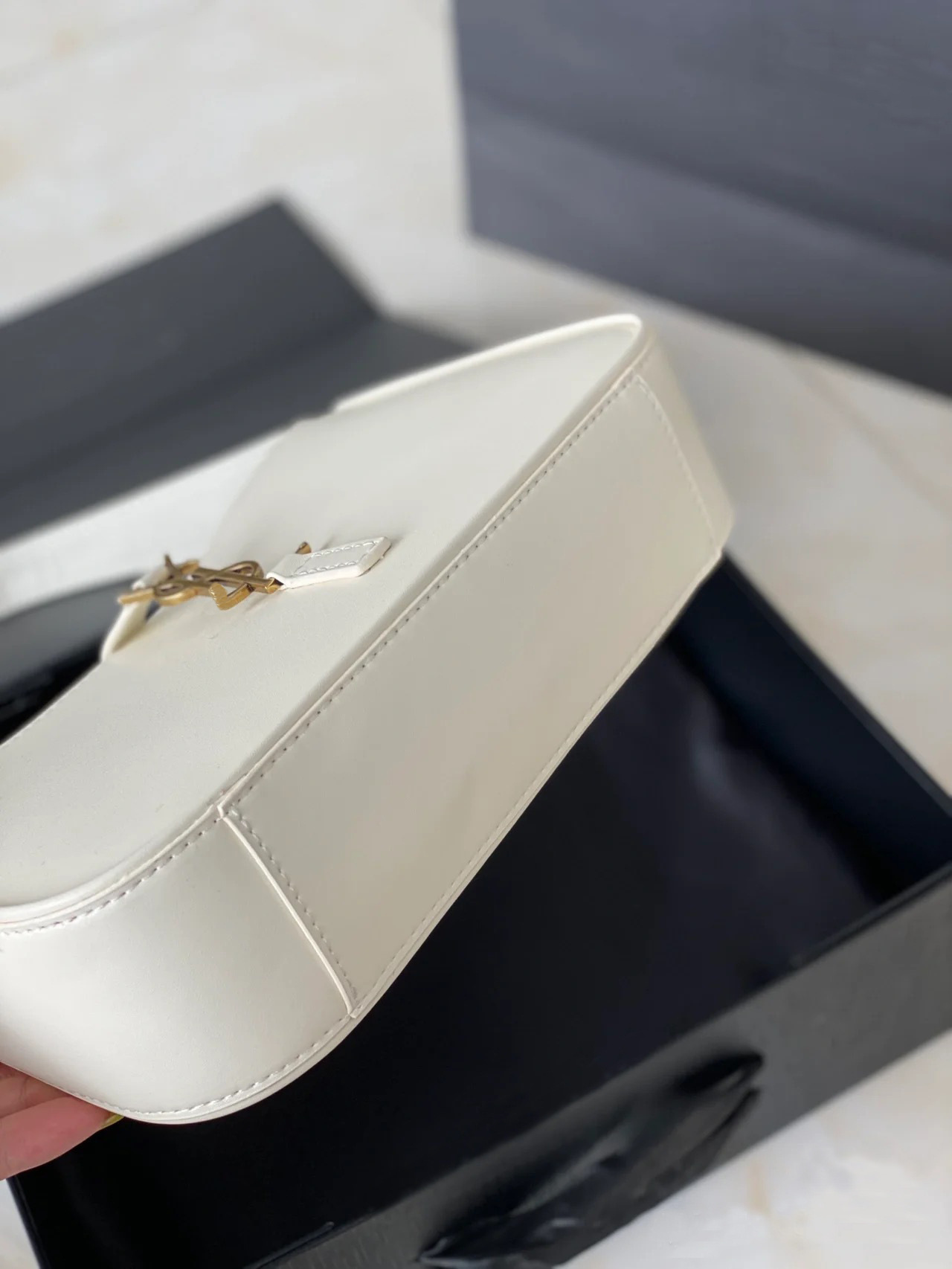 高级质感真皮杨树林包包2023新款时尚单肩腋下包hobo中古包法棍包详情8