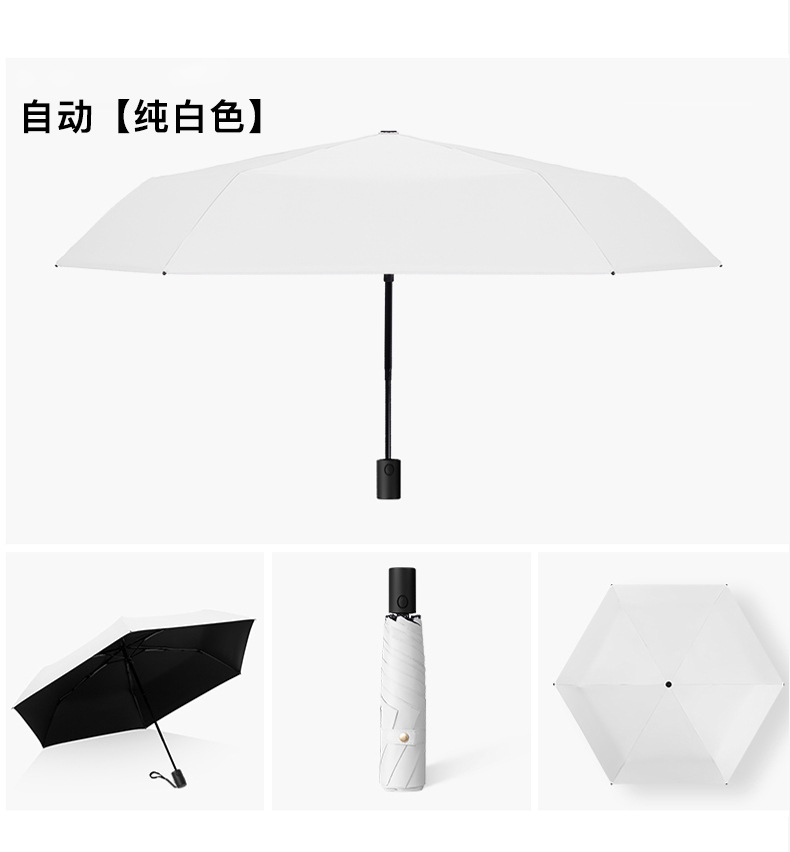 Ultra-light, retractable, safe, anti-rebound, automatic all-weather umbrella, UV-resistant black rubber sun protection and shading sun umbrella pic 21