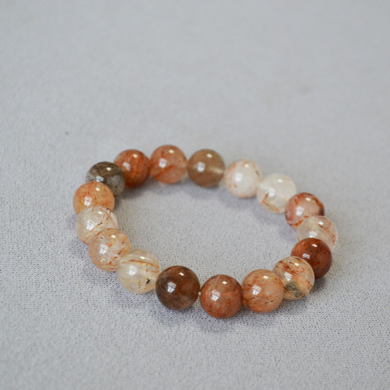 新中式复古10mm红发晶串珠手链女时尚百搭手串小众高级感手串批发详情5