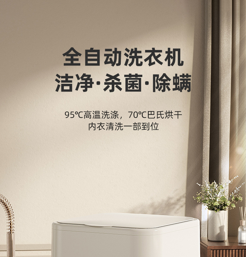 10L fully automatic mini underwear washing machine with washing and drying functions, fully automatic high-temperature boiling and washing of underwear, underpants and socks pic 1