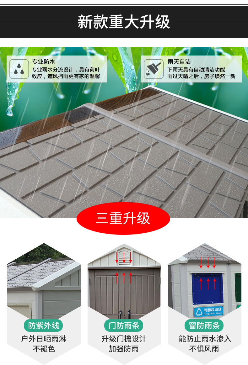 户外垃圾分类亭智能垃圾房收集站小区街道环卫可回收房学校储物房详情13