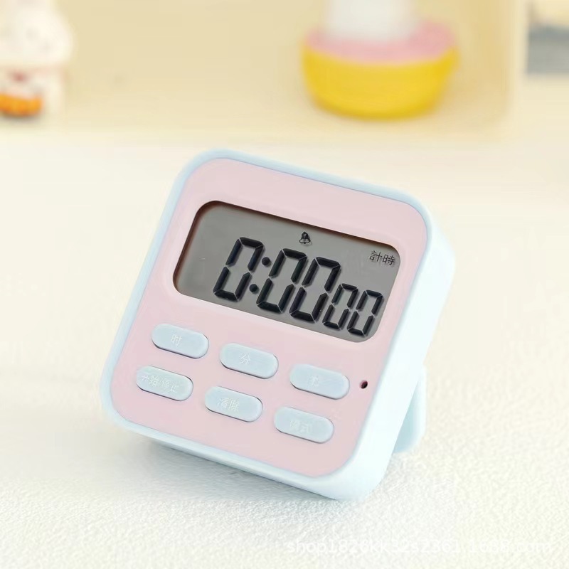 Ice cream color matching timing alarm clock, dual-purpose student time manager, electronic alarm clock wholesale, multi-functional timer pic 1