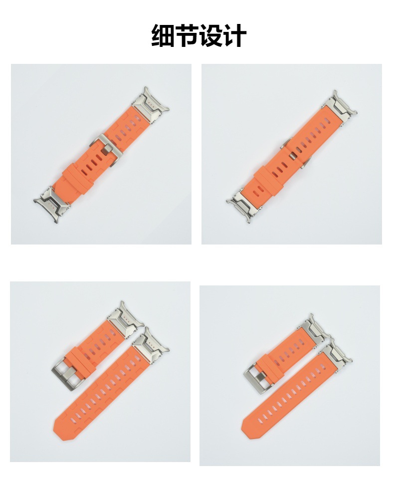 Suitable for Samsung Galaxy watch7 Ultra Explorer Mechanical Music Pattern Sports silicone watch strap pic 4