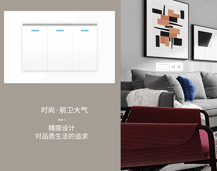 American standard socket 15A, Taiwan 110V, American standard switch panel with USB wall power supply, household white American panel pic 9