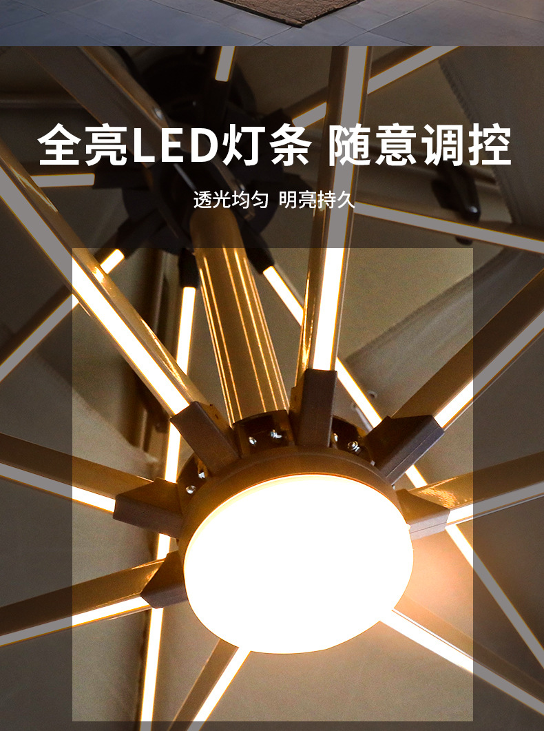 星辰户外遮阳伞庭院专用 罗马伞设计露台防晒 摆摊露天大伞棚别墅庭院详情9